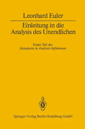 Euler |  Einleitung in die Analysis des Unendlichen | Buch |  Sack Fachmedien