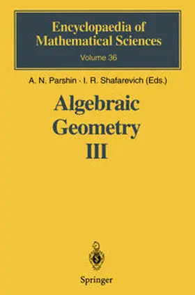 Parshin / Shafarevich |  Algebraic Geometry III | eBook | Sack Fachmedien