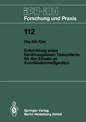 Kim | Entwicklung eines berührungslosen Tastsystems für den Einsatz an Koordinatenmeßgeräten | E-Book | sack.de
