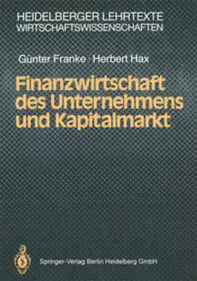 Franke / Hax |  Finanzwirtschaft des Unternehmens und Kapitalmarkt | eBook | Sack Fachmedien