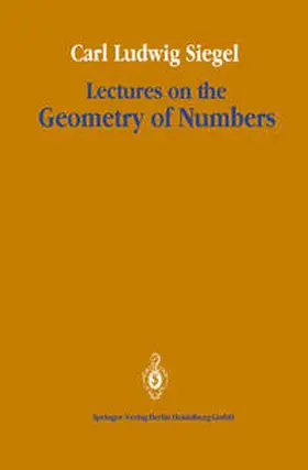 Siegel |  Lectures on the Geometry of Numbers | eBook | Sack Fachmedien