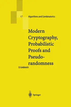 Goldreich |  Modern Cryptography, Probabilistic Proofs and Pseudorandomness | eBook | Sack Fachmedien
