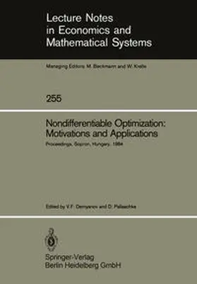 Demyanov / Pallaschke |  Nondifferentiable Optimization: Motivations and Applications | eBook | Sack Fachmedien