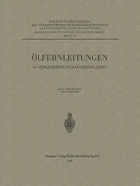 Lambert / Pirath |  Ölfernleitungen in verkehrswirtschaftlicher Sicht | eBook | Sack Fachmedien