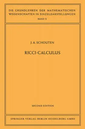 Schouten |  Ricci-Calculus | eBook | Sack Fachmedien