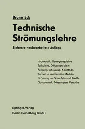 Eck |  Technische Strömungslehre | eBook | Sack Fachmedien