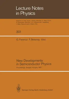 Beleznay / Ferenczi |  New Developments in Semiconductor Physics | Buch |  Sack Fachmedien