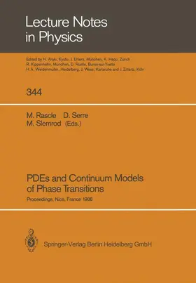 Rascle / Serre / Slemrod |  PDEs and Continuum Models of Phase Transitions | Buch |  Sack Fachmedien