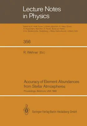 Wehrse |  Accuracy of Element Abundances from Stellar Atmospheres | Buch |  Sack Fachmedien