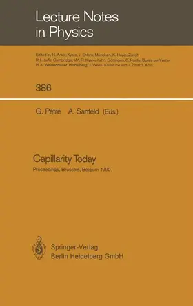 Sanfeld / Petre |  Capillarity Today | Buch |  Sack Fachmedien