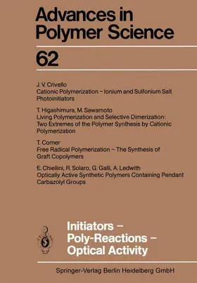  Initiators - Poly-Reactions - Optical Activity | Buch |  Sack Fachmedien