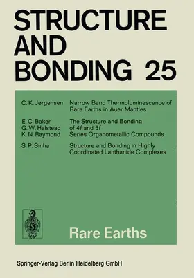 Jørgensen / Baker / Sinha |  Rare Earths | Buch |  Sack Fachmedien
