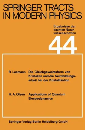 Höhler |  Springer Tracts in Modern Physics | Buch |  Sack Fachmedien