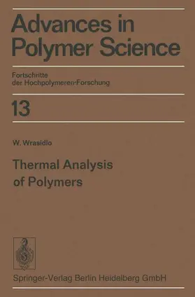 Wrasidlo |  Thermal Analysis of Polymers | Buch |  Sack Fachmedien