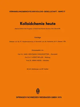 Weiss / Kohlschüter |  Kolloidchemie heute | Buch |  Sack Fachmedien