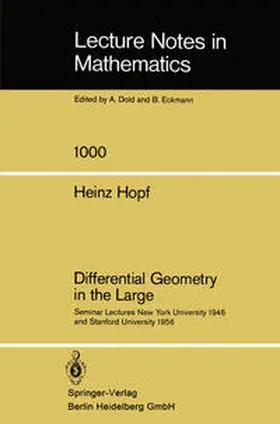 Hopf |  Differential Geometry in the Large | eBook | Sack Fachmedien