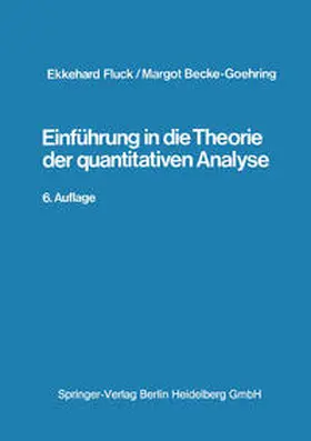 Fluck / Becke-Goehring |  Einführung in die Theorie der qualitativen Analyse | eBook | Sack Fachmedien