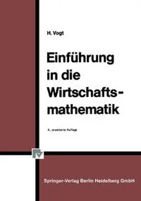 Vogt |  Einführung in die Wirtschaftsmathematik | eBook | Sack Fachmedien