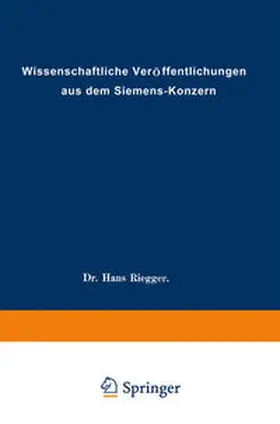 Abeldorff / Fischer / Ahrberg |  Wissenschaftliche Veröffentlichungen aus dem Siemens-Konzern | Buch |  Sack Fachmedien