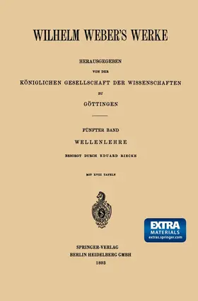 Weber |  Wilhelm Weber's Werke | Buch |  Sack Fachmedien