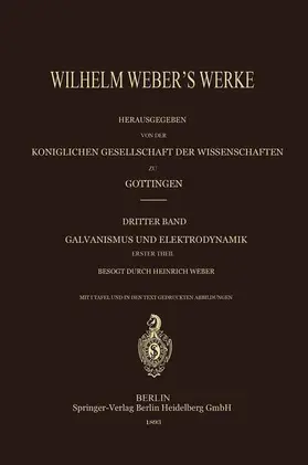 Weber |  Wilhelm Weber's Werke | Buch |  Sack Fachmedien