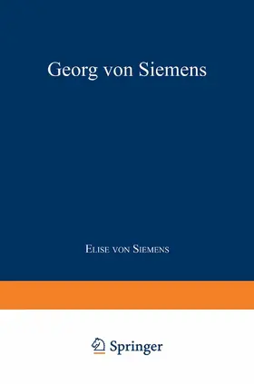 von Siemens |  Georg von Siemens | Buch |  Sack Fachmedien