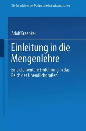 Fraenkel |  Einleitung in die Mengenlehre | Buch |  Sack Fachmedien