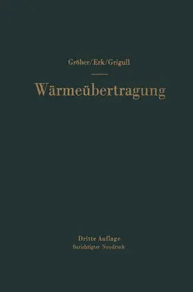 Gröber / Erk / Grigull |  Die Grundgesetze der Wärmeübertragung | Buch |  Sack Fachmedien