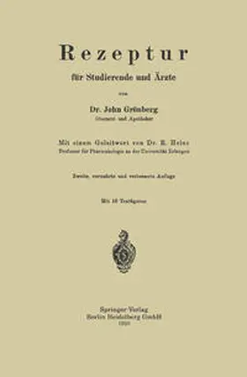 Grönberg / Heinz | Rezeptur für Studierende und Ärzte | E-Book | sack.de