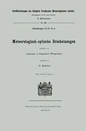 Kassner |  Meteorologisch-optische Erscheinungen | eBook | Sack Fachmedien