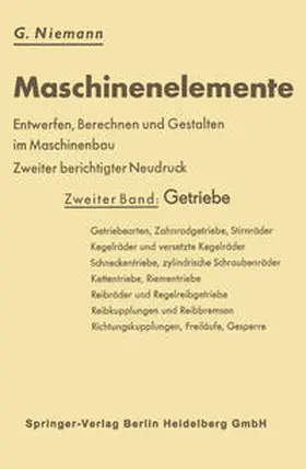 Niemann |  Maschinenelemente | eBook | Sack Fachmedien