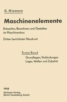 Niemann / Winter |  Grundlagen, Verbindungen, Lager Wellen und Zubehör | eBook | Sack Fachmedien