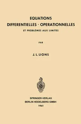 Lions |  Equations Differentielles Operationnelles | eBook | Sack Fachmedien
