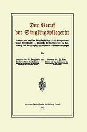 Langstein / Rott |  Der Beruf der Säuglingspflegerin | eBook | Sack Fachmedien