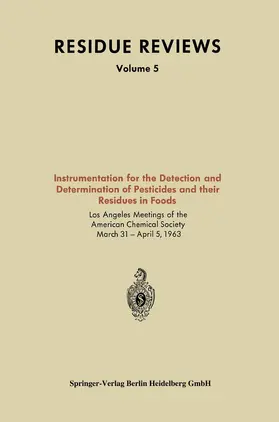  Instrumentation for the Detection and Determination of Pesticides and their Residues in Foods | Buch |  Sack Fachmedien