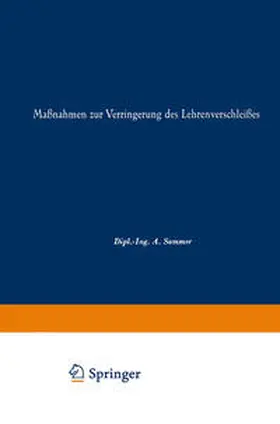 Sommer |  Maßnahmen zur Verringerung des Lehrenverschleißes | eBook | Sack Fachmedien