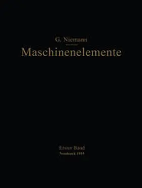 Niemann |  Maschinenelemente | eBook | Sack Fachmedien