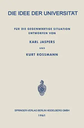 Jaspers / Rossmann |  Die Idee der Universität | eBook | Sack Fachmedien