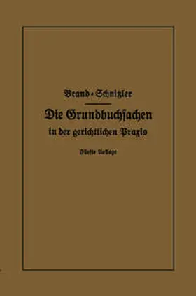 Brand / Schnitzler |  Die Grundbuchsachen in der gerichtlichen Praxis | eBook | Sack Fachmedien