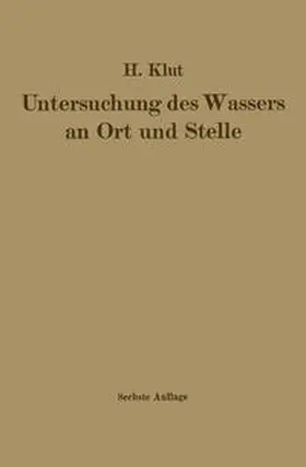 Klut |  Untersuchung des Wassers an Ort und Stelle | eBook | Sack Fachmedien