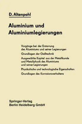Altenpohl |  Aluminium und Aluminiumlegierungen | eBook | Sack Fachmedien