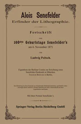 Pietsch | Alois Senefelder Erfinder der Lithographie | E-Book | sack.de