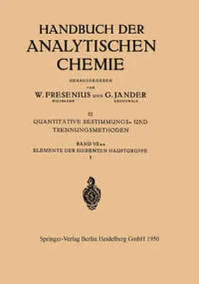  Elemente der Siebenten Hauptgruppe I | eBook | Sack Fachmedien