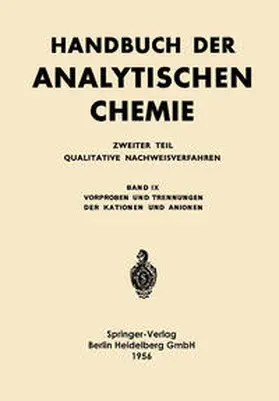  Vorproben und Trennungen der Kationen und Anionen | eBook | Sack Fachmedien