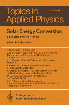 Seraphin |  Solar Energy Conversion | Buch |  Sack Fachmedien
