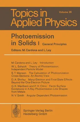 Ley / Cardona |  Photoemission in Solids I | Buch |  Sack Fachmedien