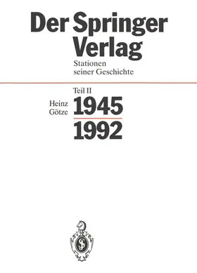 Götze |  Der Springer-Verlag | Buch |  Sack Fachmedien