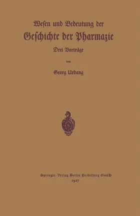 Urban |  Wesen und Bedeutung der Geschichte der Pharmazie | Buch |  Sack Fachmedien