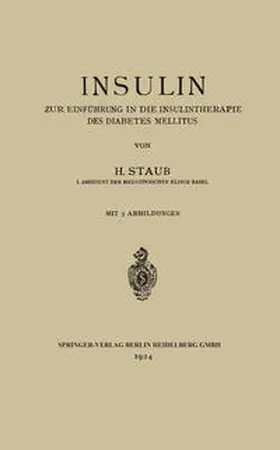 Staub |  Insulin | eBook | Sack Fachmedien