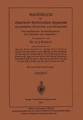 Krause / Thormann / Möhrle |  Handbuch der chemisch-technischen Apparate maschinellen Hilfsmittel und Werkstoffe | eBook | Sack Fachmedien